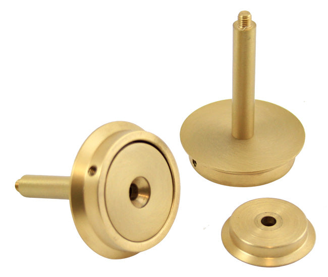 Lewis Dolin Bar Towel Bar Brackets - PAIR (Brushed Brass) 31-002 - Brass Cabinet Hardware 