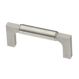 Paris Drawer Pulls and Knob in Satin Nickel - Brass Cabinet Hardware 