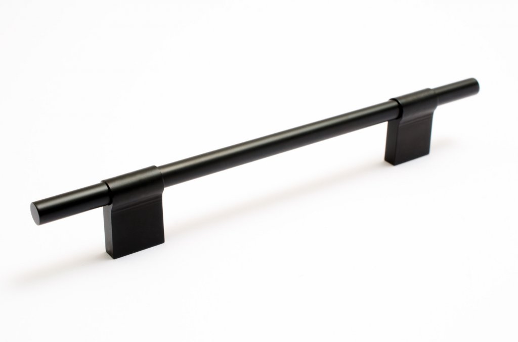 Line Matte Black Cabinet Knobs and Drawer Pulls - Brass Cabinet Hardware 