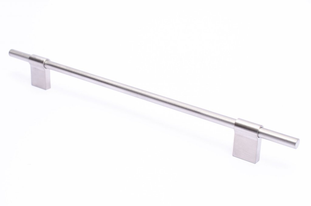 Brushed Stainless Steel "Line" Cabinet Knobs and Drawer Pulls - Forge Hardware Studio