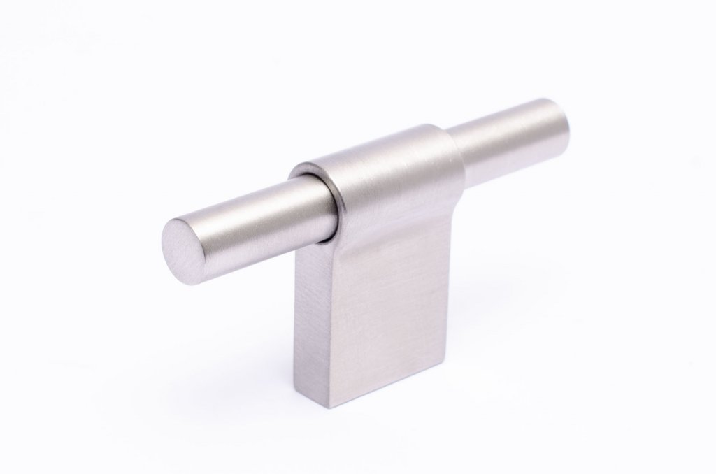 Brushed Stainless Steel "Line" Cabinet Knobs and Drawer Pulls - Forge Hardware Studio
