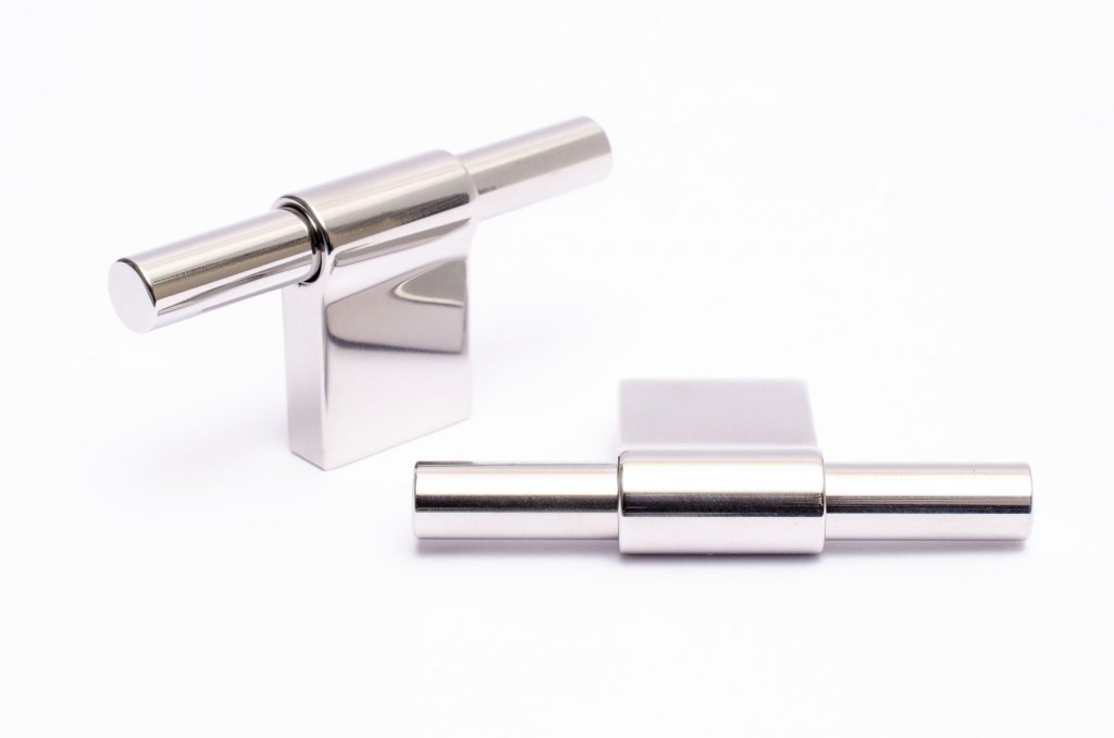 Line Polished Stainless Steel Cabinet Knobs and Drawer Pulls - Brass Cabinet Hardware 