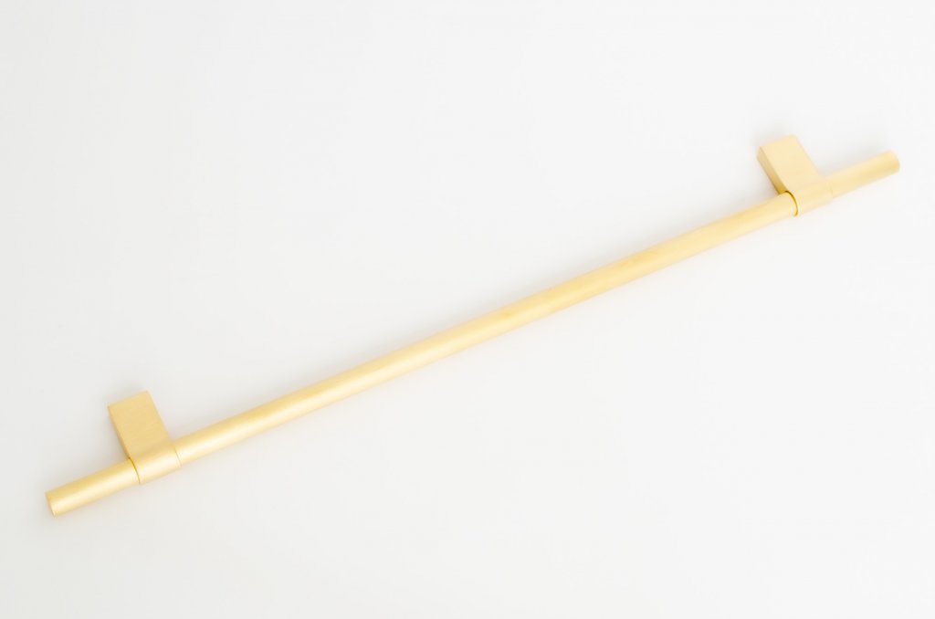 Line Brushed Brass Appliance Pulls - Forge Hardware Studio