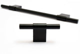 Line Matte Black Cabinet Knobs and Drawer Pulls - Brass Cabinet Hardware 
