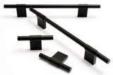 Line Matte Black Cabinet Knobs and Drawer Pulls - Brass Cabinet Hardware 