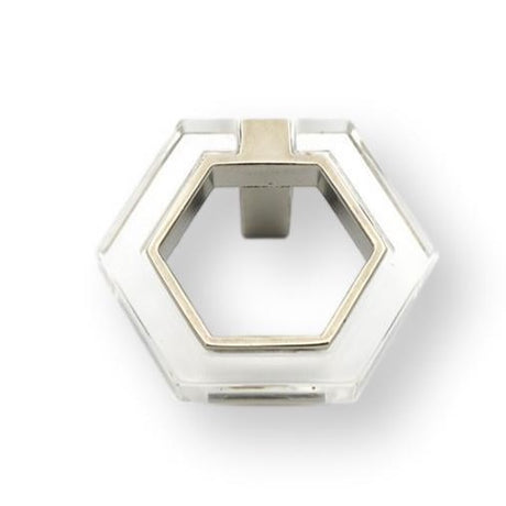 Polished Nickel "Gigi" Lucite Geometric Knob - Forge Hardware Studio