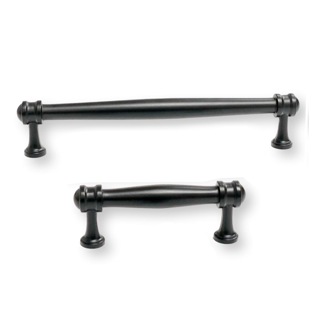 Matte Black "Mist" Drawer Pulls - Forge Hardware Studio