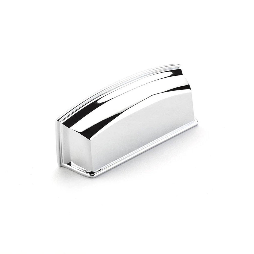 Chrome Cabinet Cup Drawer Pull "Menlo Park" - Kitchen Drawer Handle - Brass Cabinet Hardware 