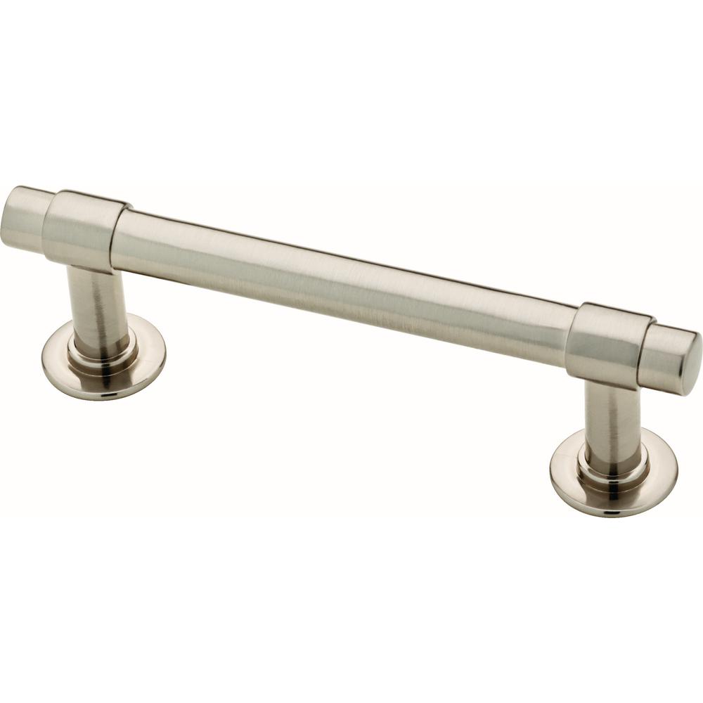 Satin Nickel "Farmhouse" Knob and Drawer Pulls - Brass Cabinet Hardware 