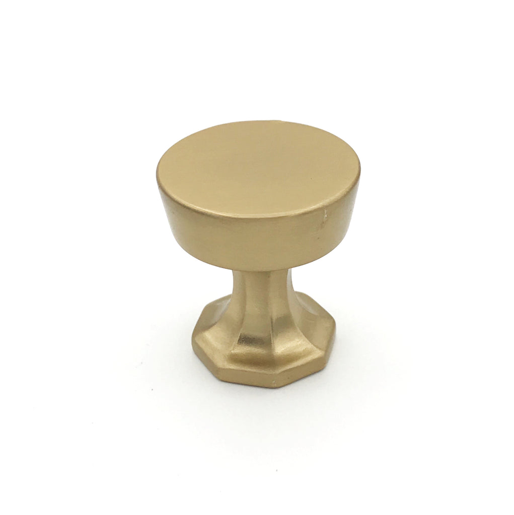 Octagon Champagne Bronze Knob and Drawer Pulls - Brass Cabinet Hardware 