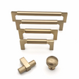 Champagne Bronze Drawer Pulls and Knob - Brass Cabinet Hardware 