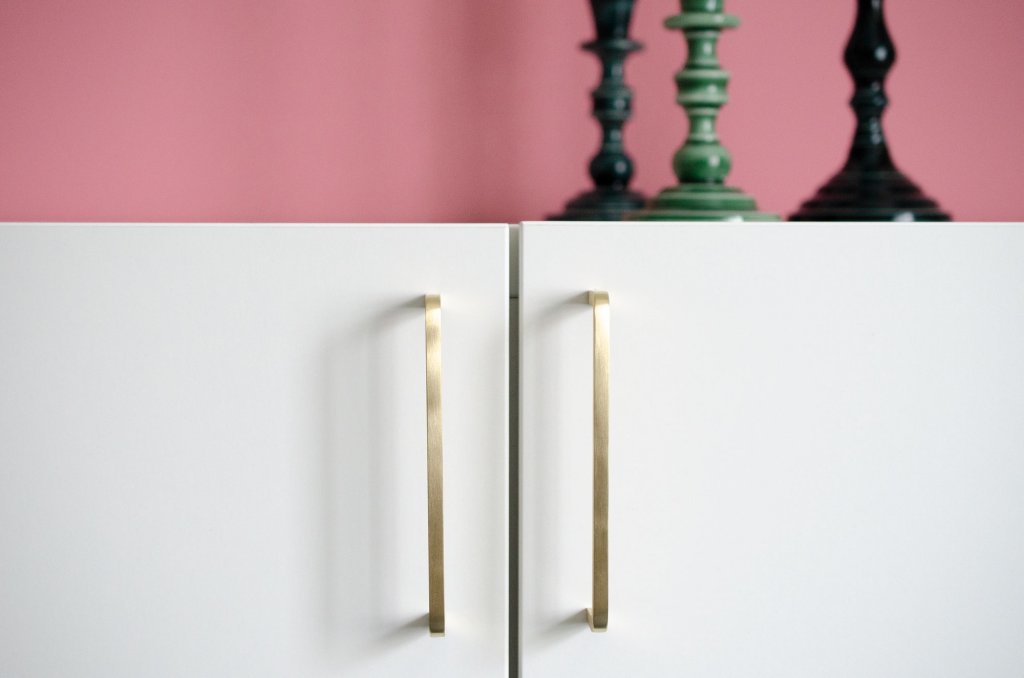 Unlacquered Brushed Brass "Lumia" Cabinet Knobs and Drawer Pulls - Forge Hardware Studio