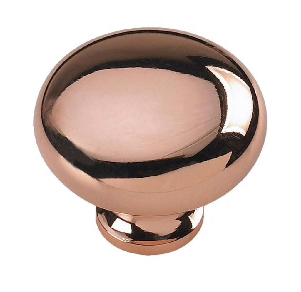 Polished Copper "Neet" Cabinet Knob - Hardware Pull - Brass Cabinet Hardware 