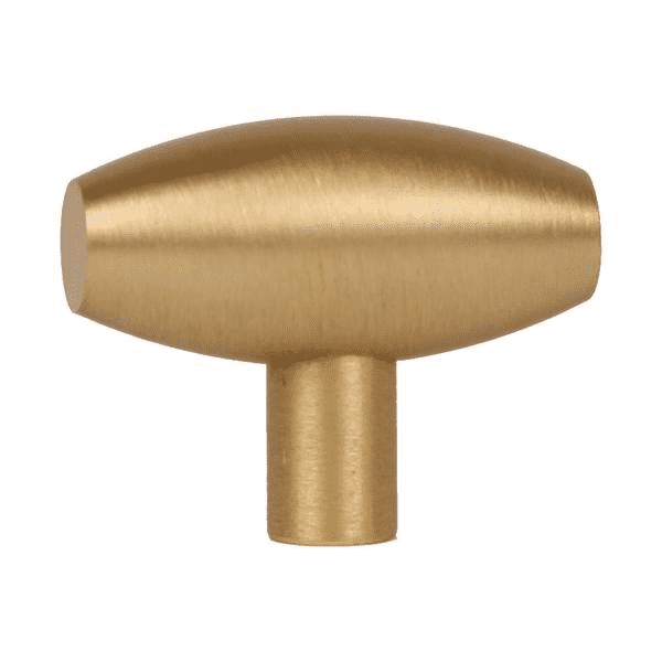 Lew's Hardware Brushed Brass Barrel Series - Brass Cabinet Hardware 