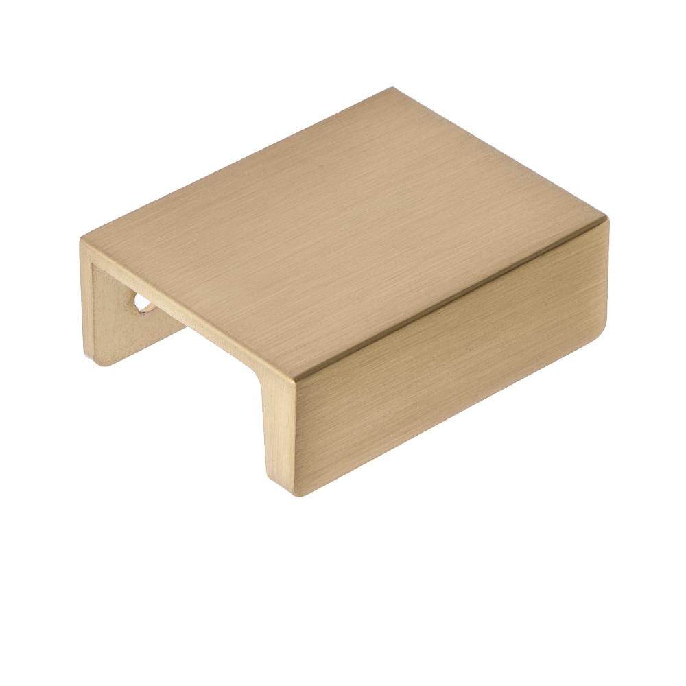 Satin Brass Edge "Summer" Tab Drawer Pulls - Brass Cabinet Hardware 