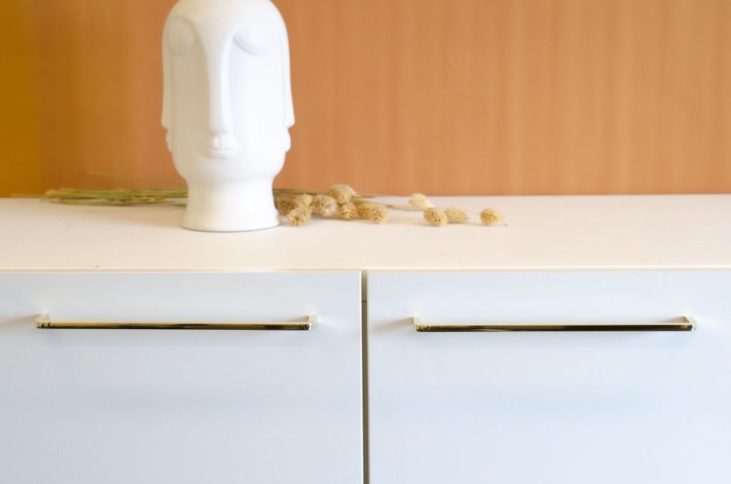 Unlacquered Polished Brass "Lumia" Cabinet Knob and  Drawer Pulls - Forge Hardware Studio