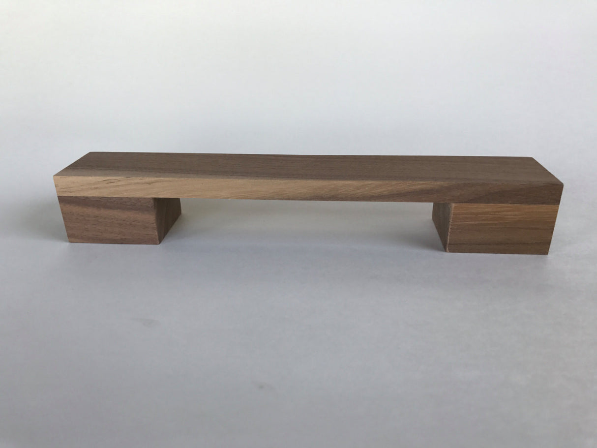 Wood Drawer Pulls - Mid-century Modern Cabinet Handles - Brass Cabinet Hardware 