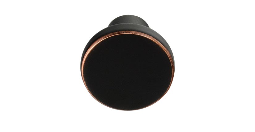 Oil Rubbed Bronze-European Round 1-3/16" Drawer Knob - Brass Cabinet Hardware 