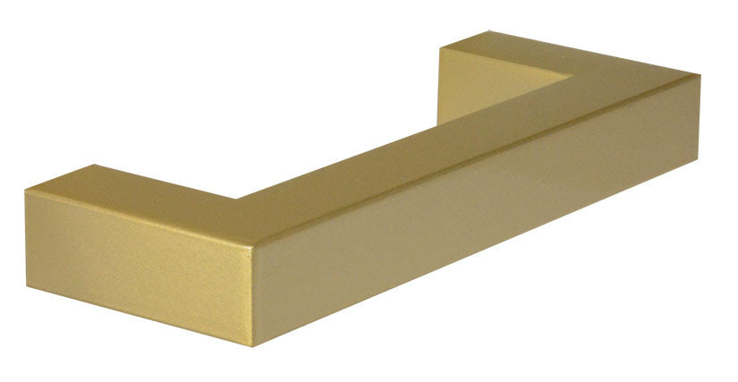 Satin Brass "Corner" Drawer Pull - 3-3/4" Drawer Pull - Cabinet Handle - Brass Cabinet Hardware 