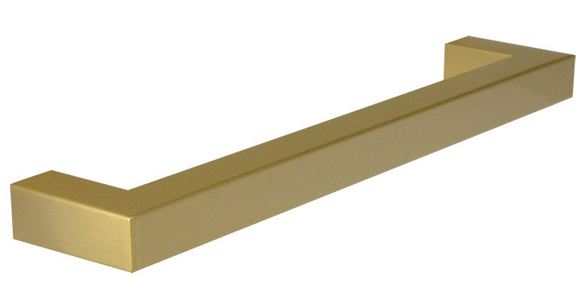 Satin Brass "Corner" Drawer Pull  -  7-9/16" Drawer Pull - Cabinet Handle - Brass Cabinet Hardware 