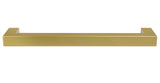 Satin Brass "Corner" Drawer Pull  -  7-9/16" Drawer Pull - Cabinet Handle - Brass Cabinet Hardware 