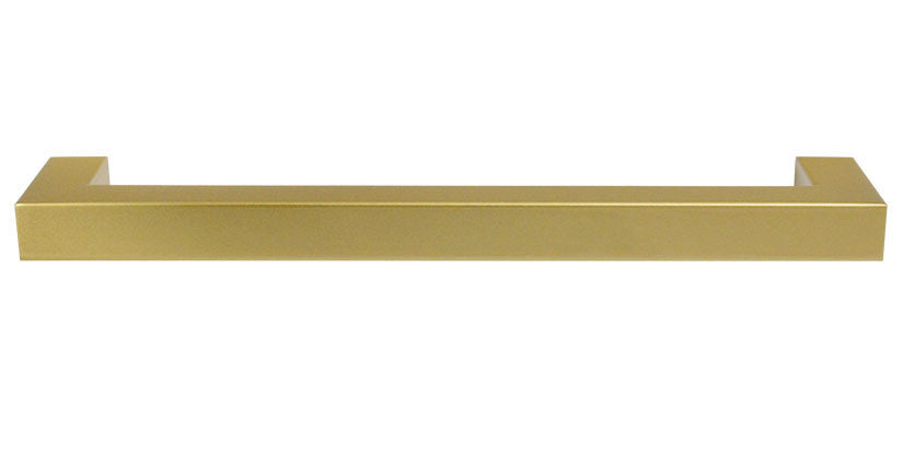 Satin Brass "Corner" Drawer Pull  -  7-9/16" Drawer Pull - Cabinet Handle - Brass Cabinet Hardware 